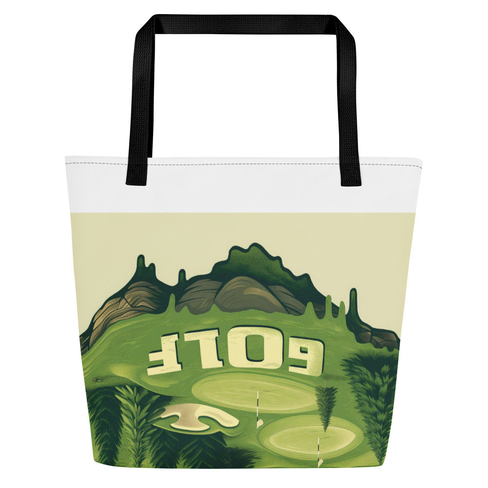 GOLF GAME TOTE — All-Over Print Large Tote Bag