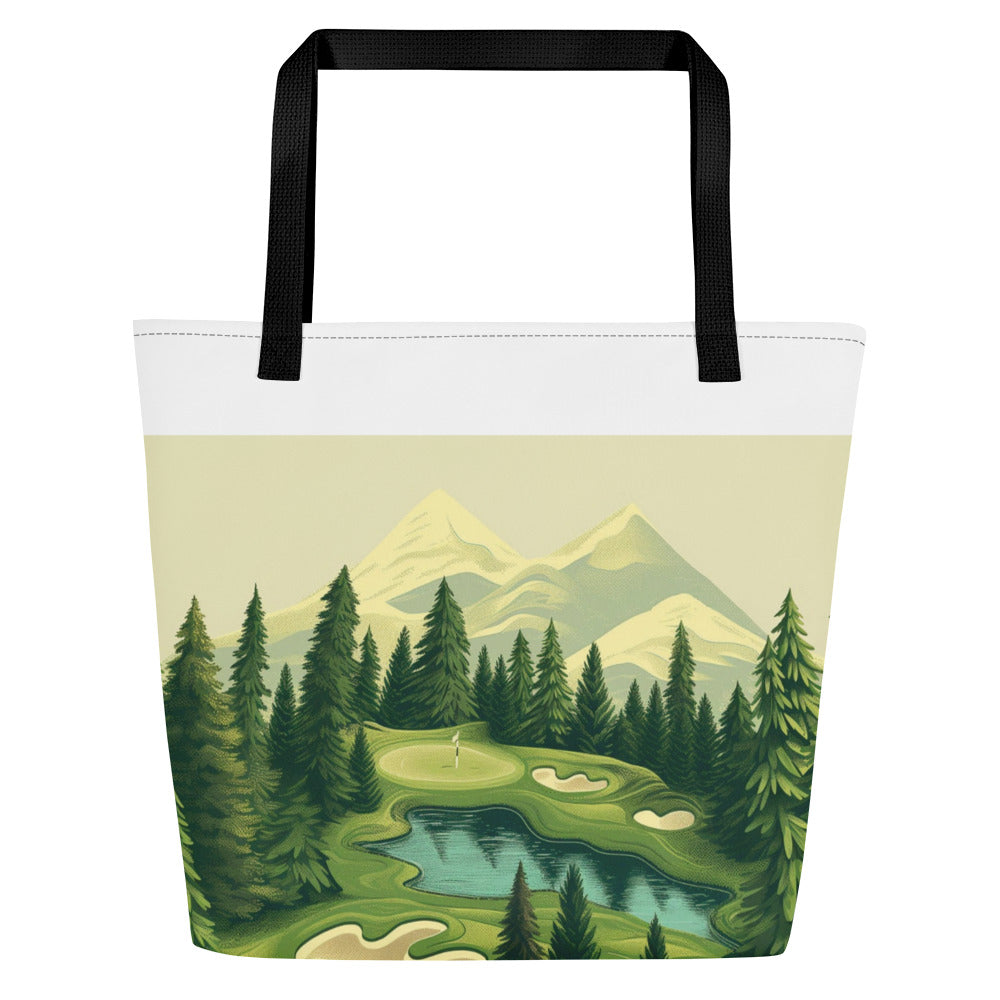 GOLF GAME TOTE — All-Over Print Large Tote Bag
