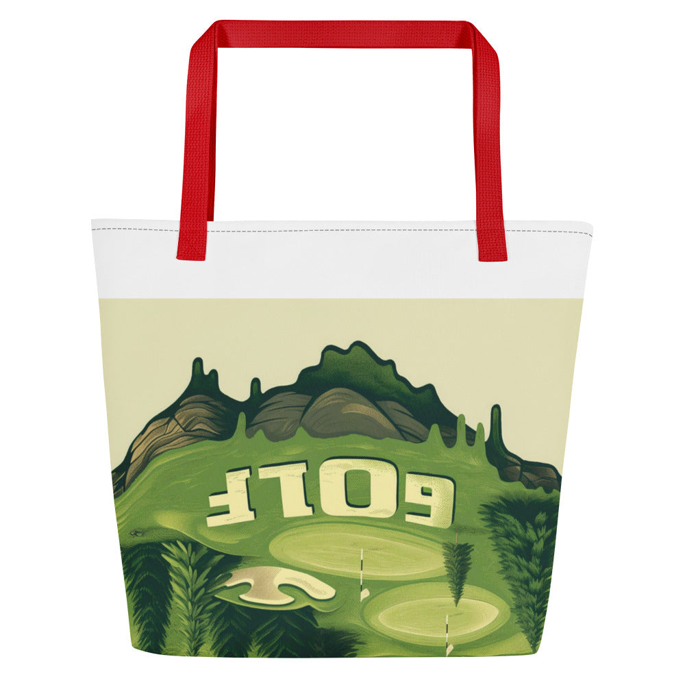 GOLF GAME TOTE — All-Over Print Large Tote Bag