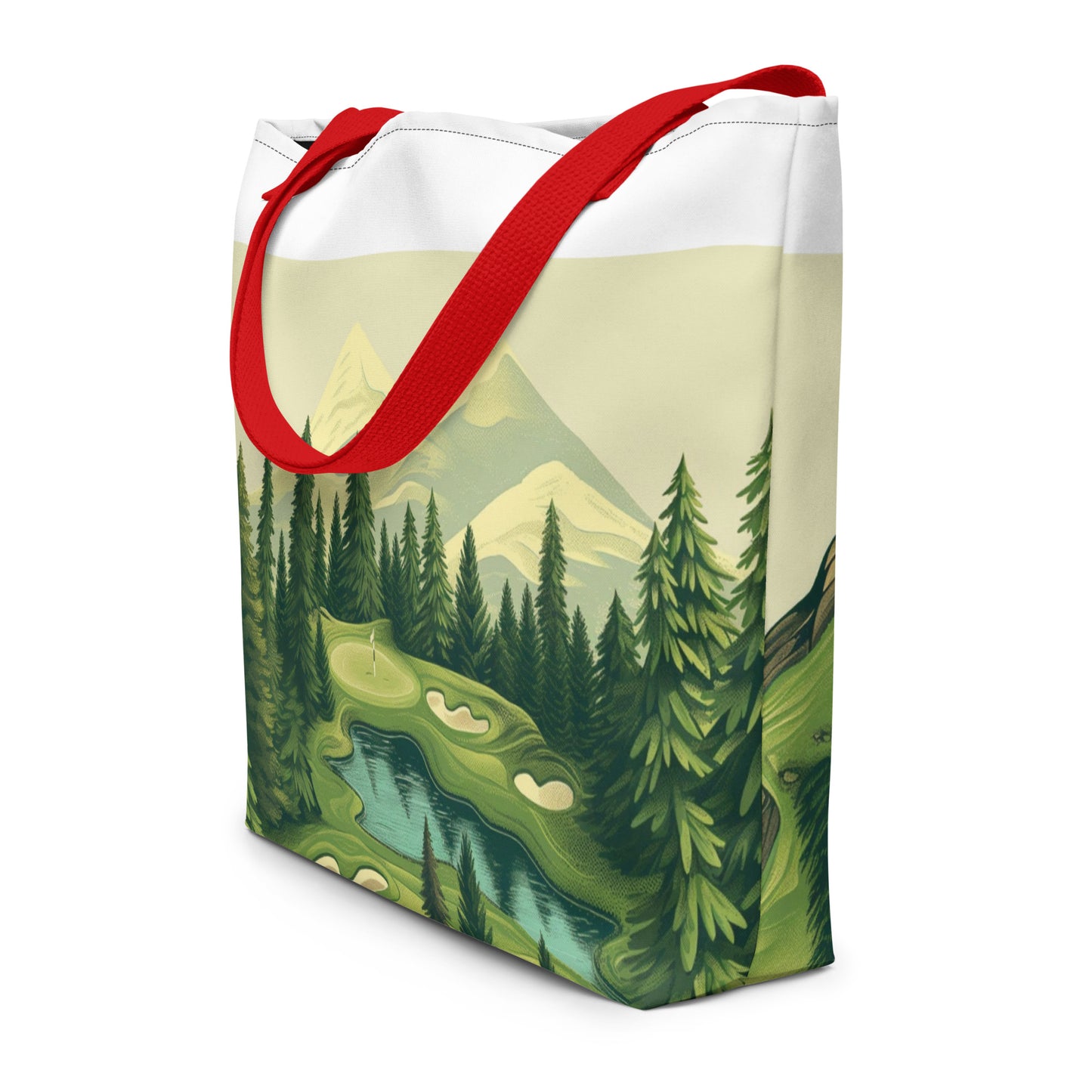 GOLF GAME TOTE — All-Over Print Large Tote Bag