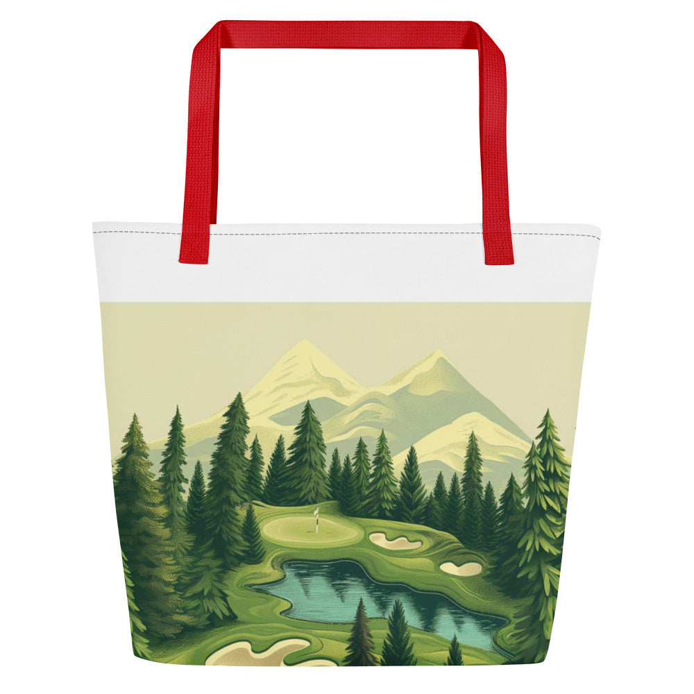 GOLF GAME TOTE — All-Over Print Large Tote Bag