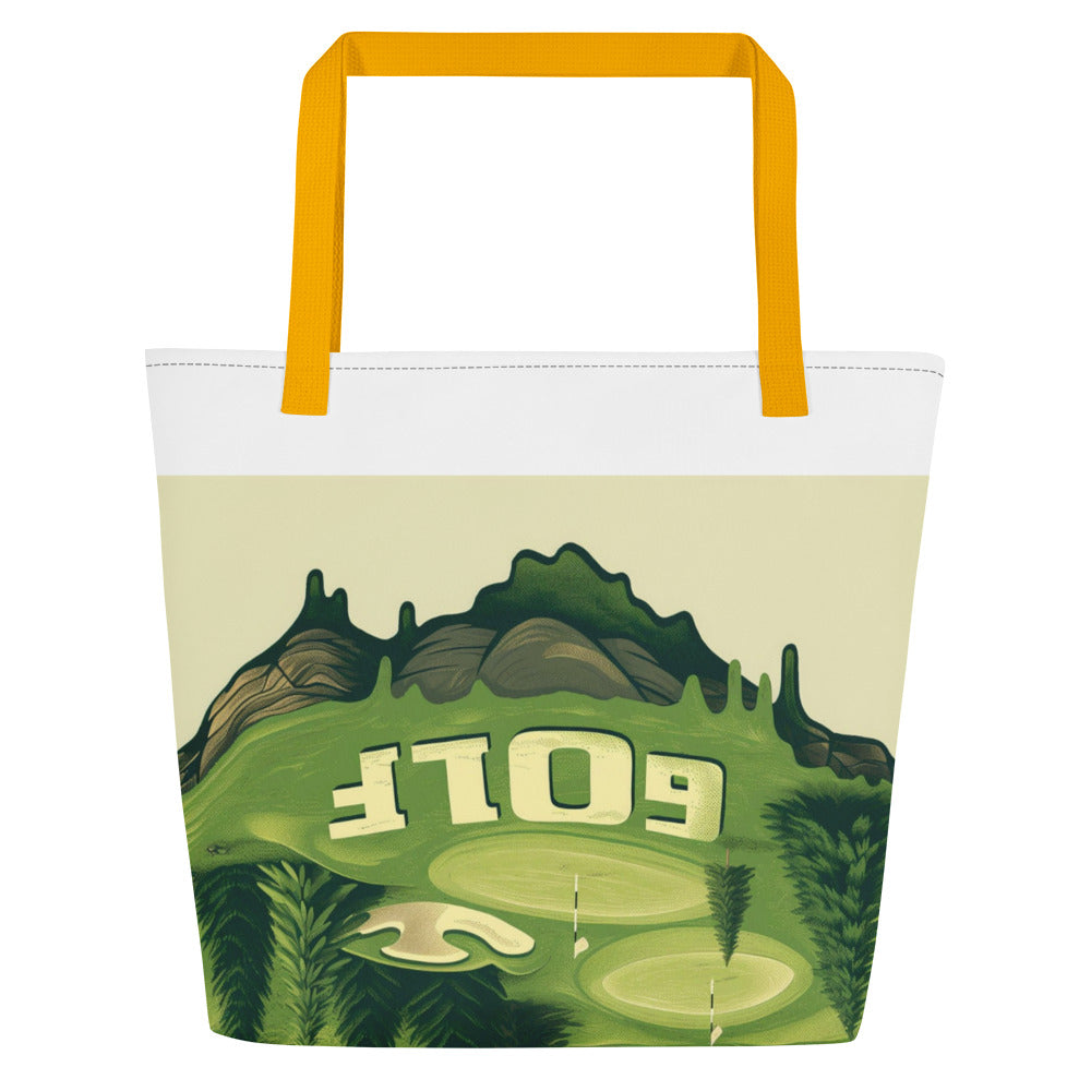 GOLF GAME TOTE — All-Over Print Large Tote Bag