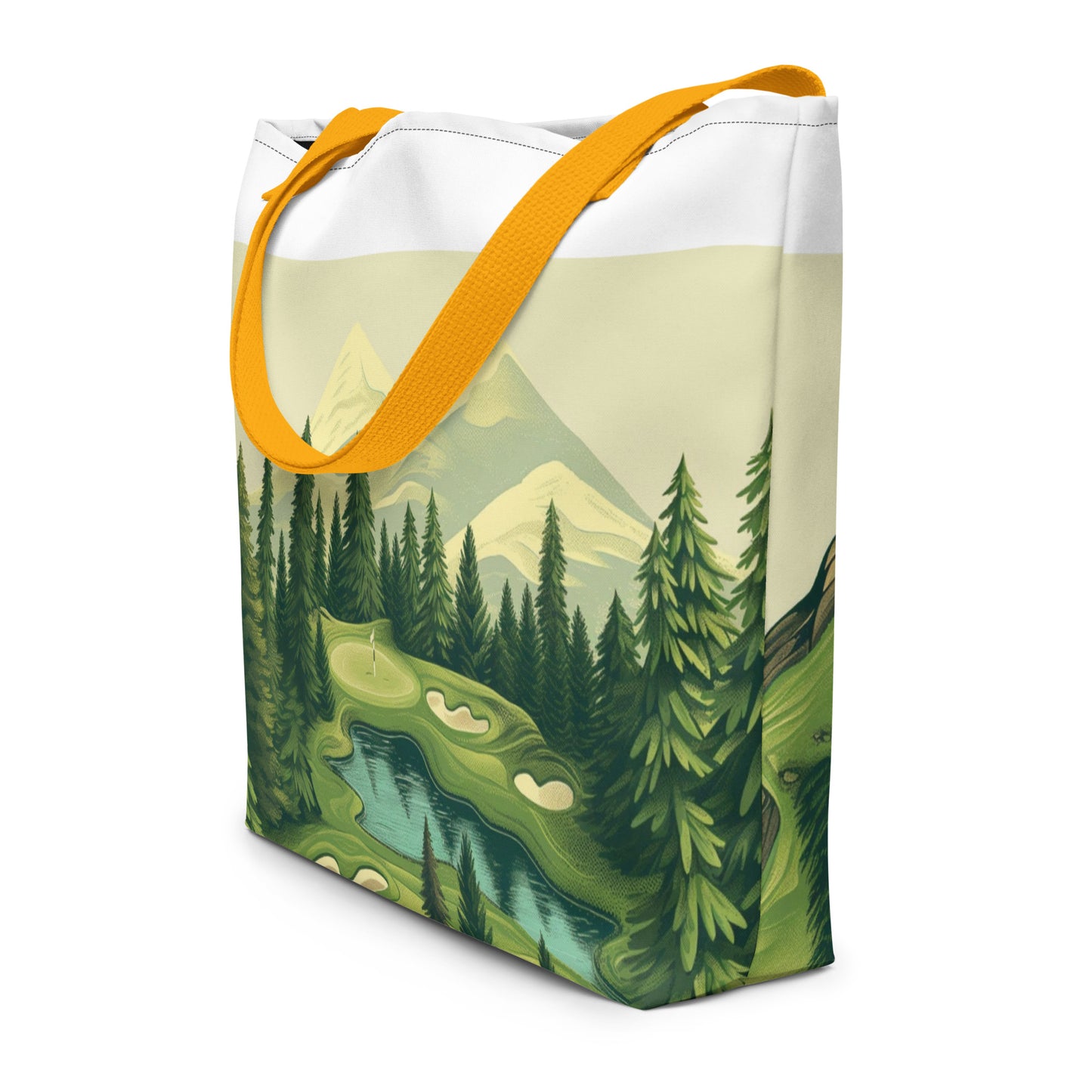 GOLF GAME TOTE — All-Over Print Large Tote Bag