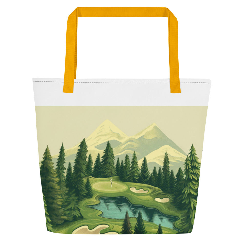 GOLF GAME TOTE — All-Over Print Large Tote Bag