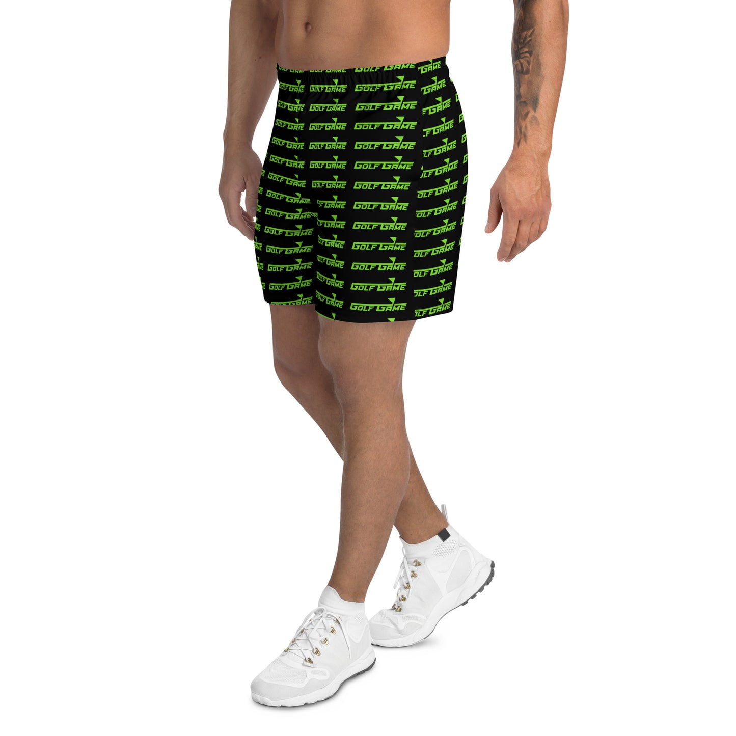 Golf Game Logo All-Over — Men's Recycled Athletic Shorts