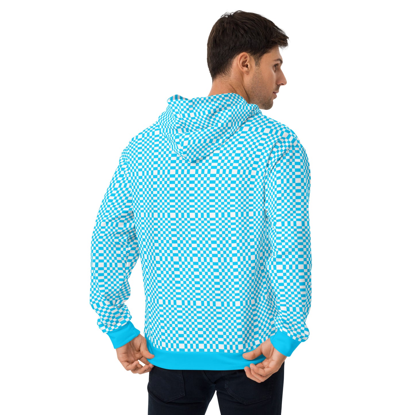 Light Blue & White - Men Hoodie