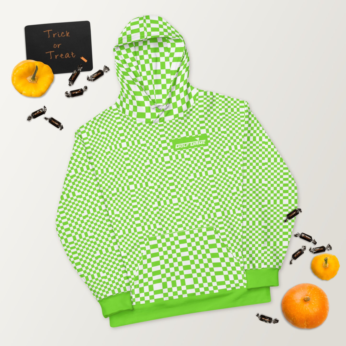 Green & White Squares — Women Hoodie