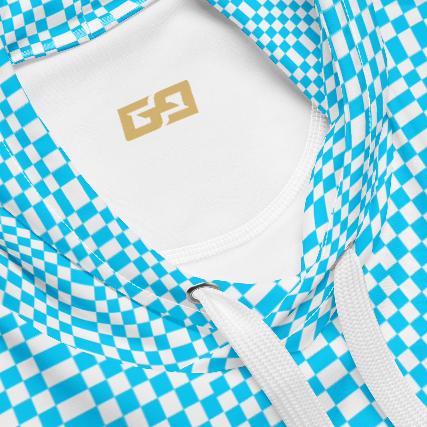 Light Blue & White Squares — Women Hoodie