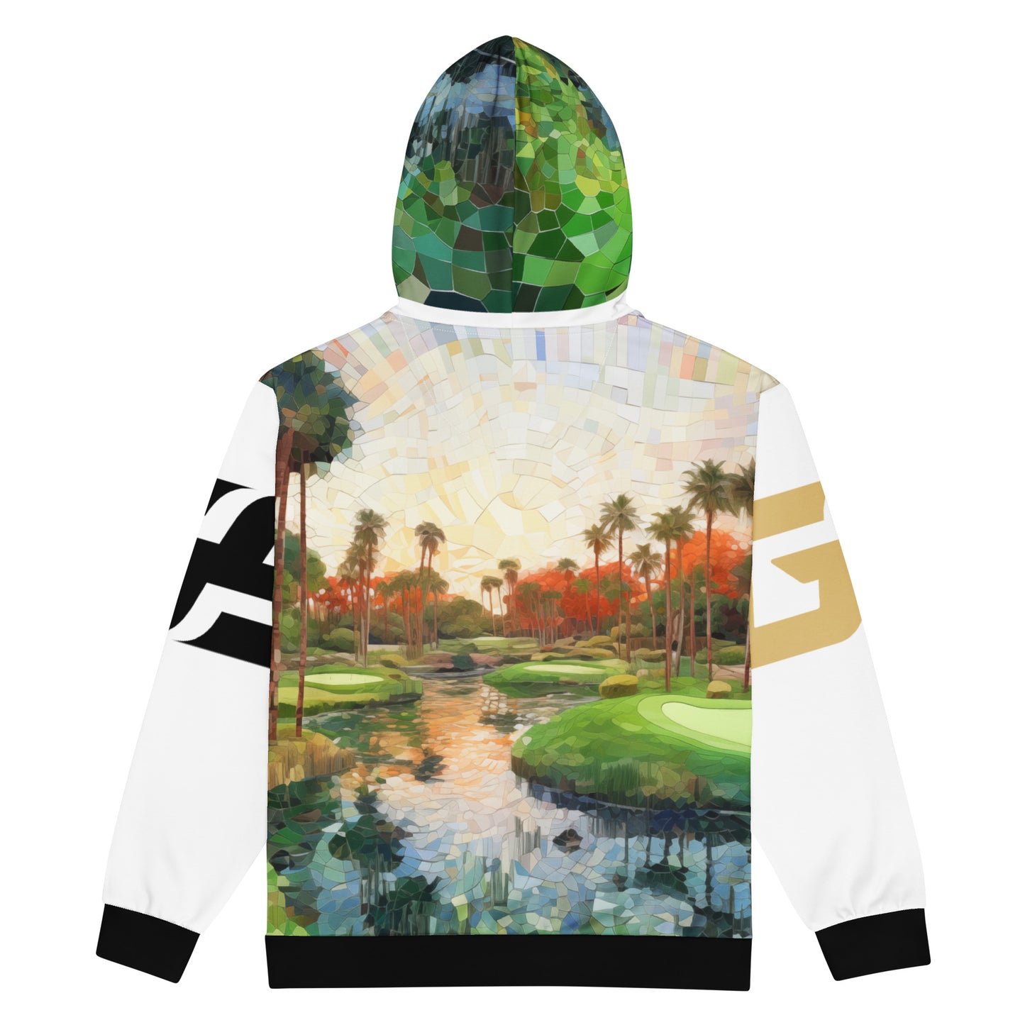 Golf Game Mosaic — Men zip hoodie
