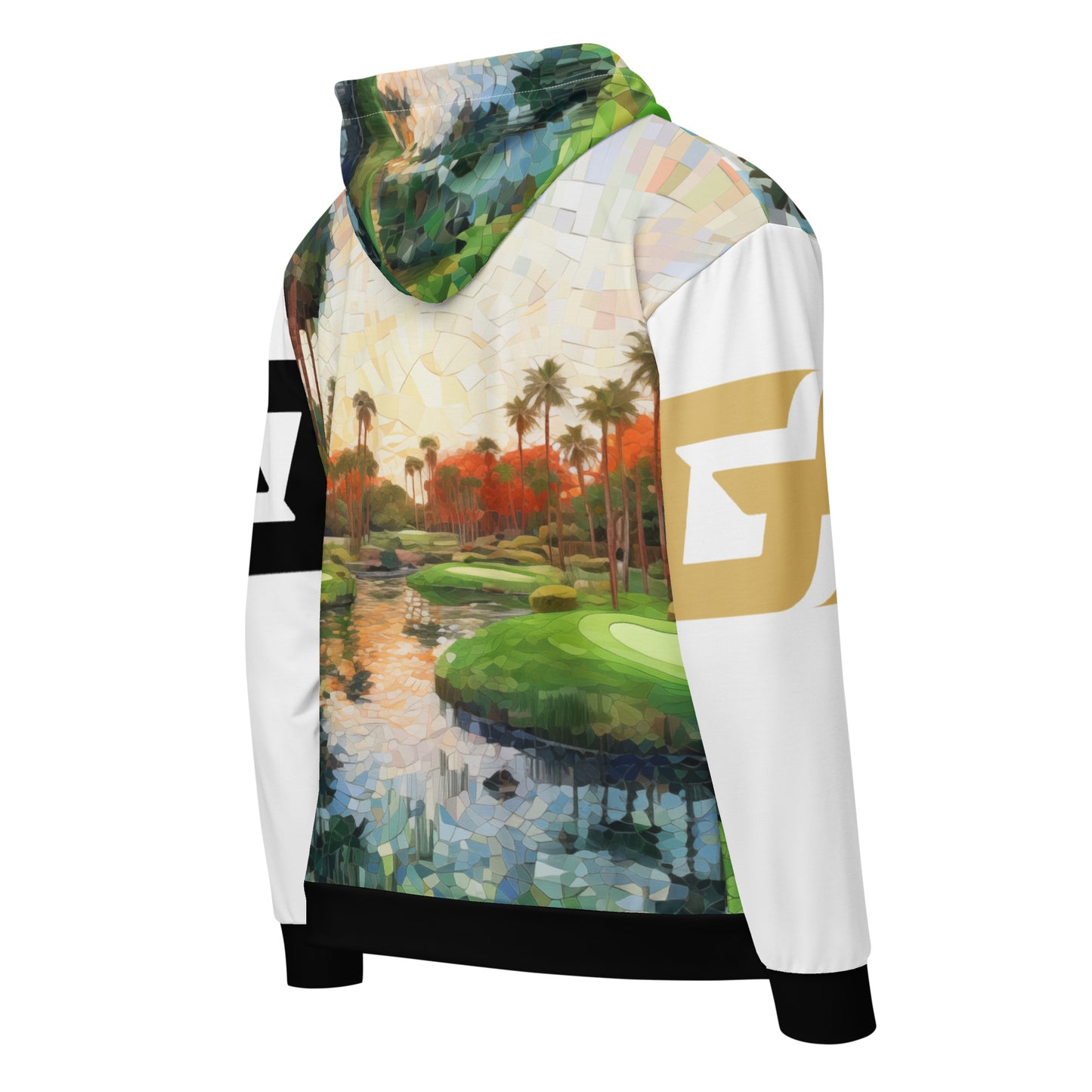 Golf Game Mosaic — Men zip hoodie