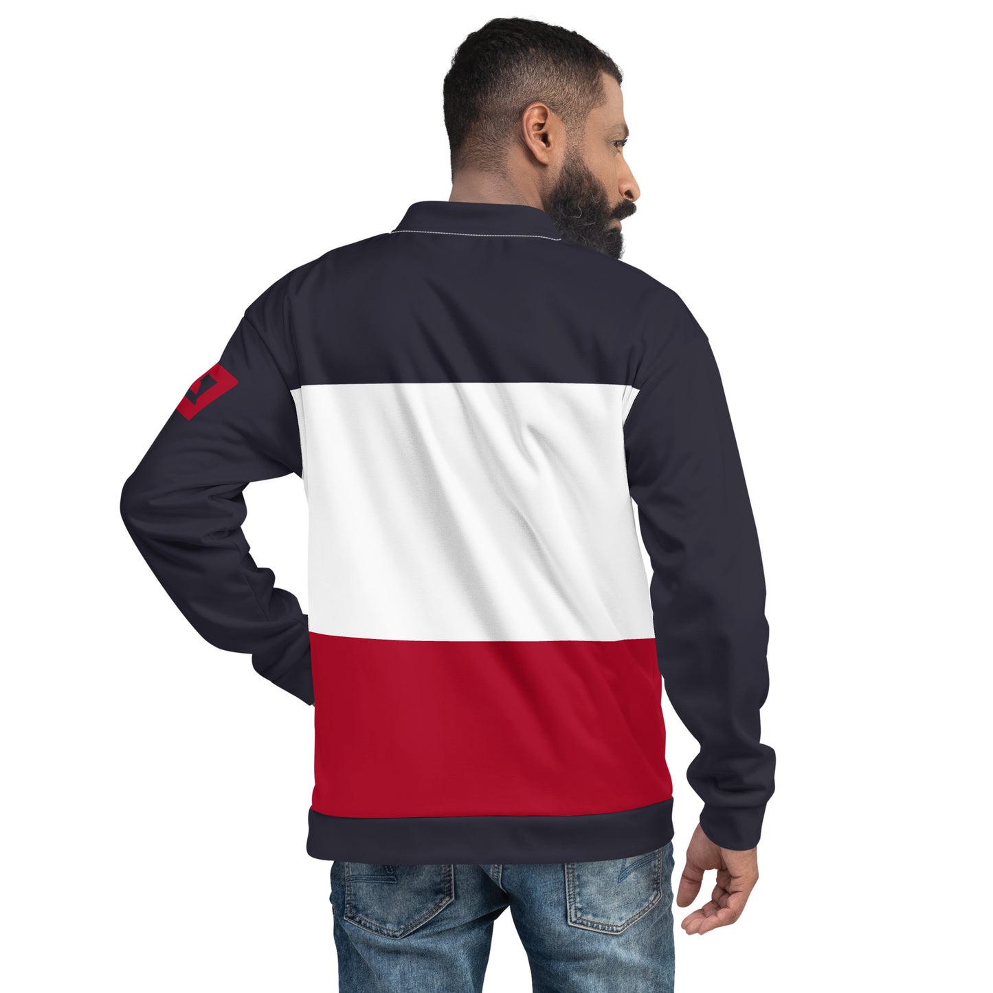 Red, White, and Blue — Men Bomber Jacket