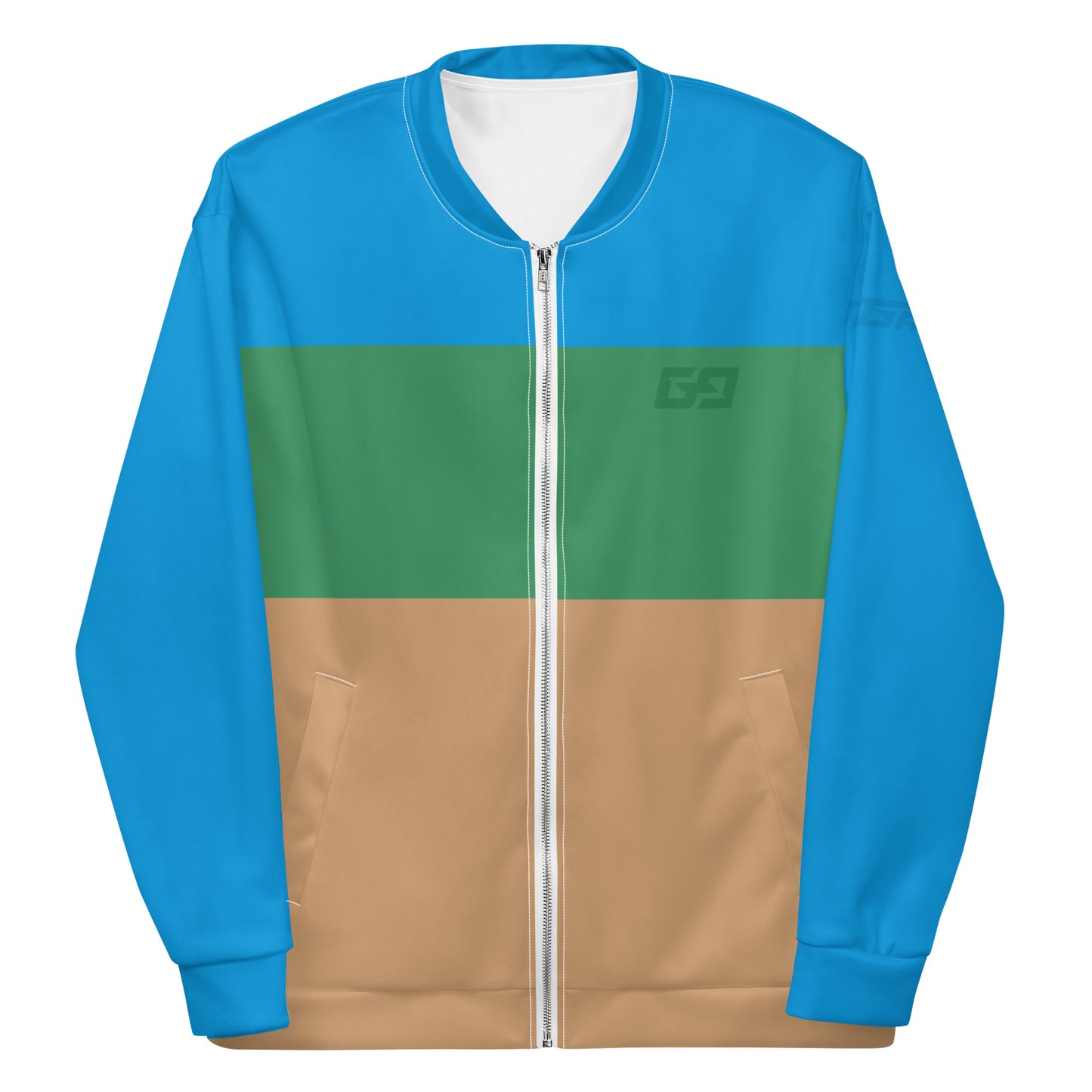 Blue, Green, and Brown — Men Bomber Jacket