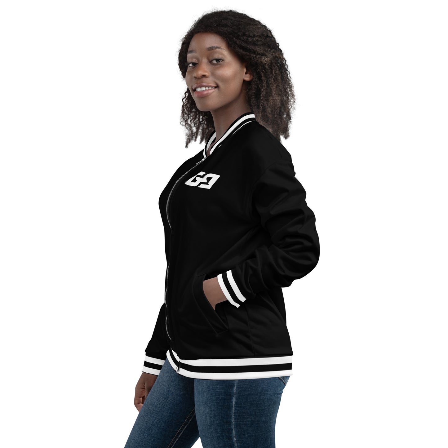 Black & White — Women Bomber Jacket