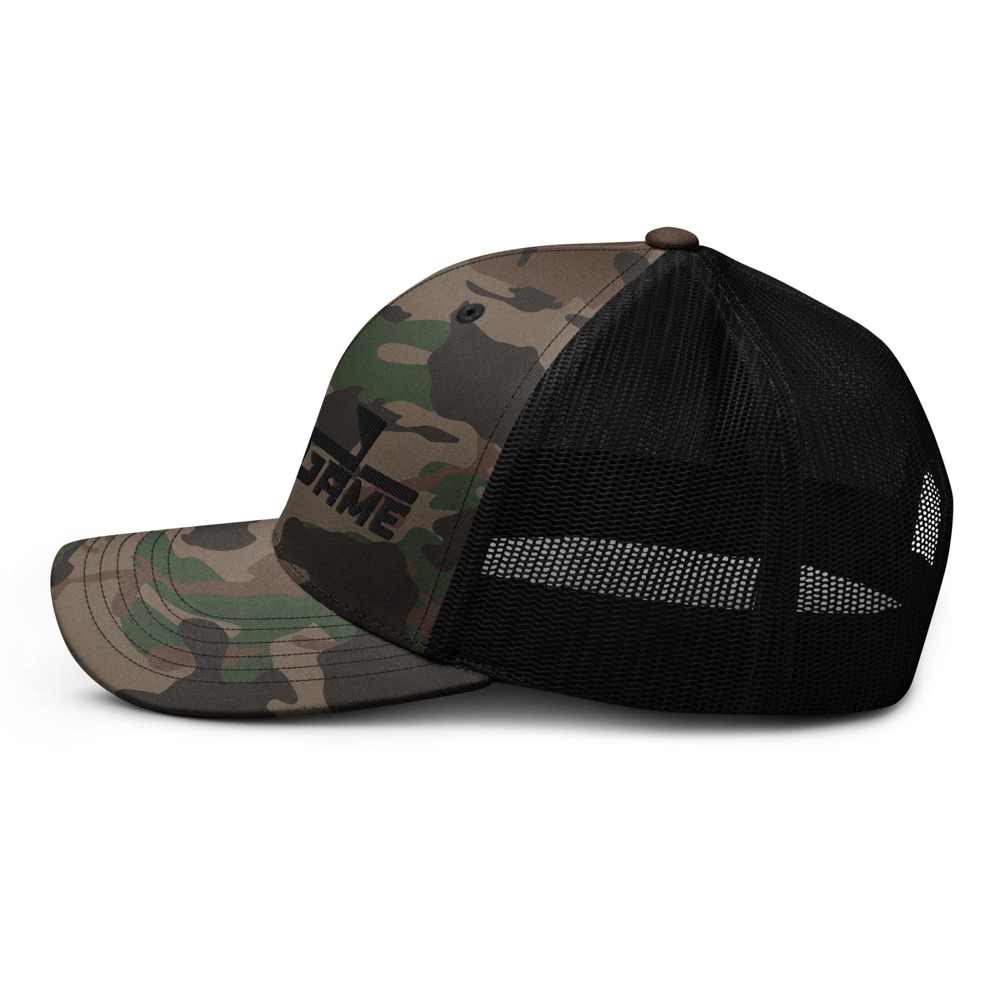 Golf Game Logo — Camouflage trucker hat