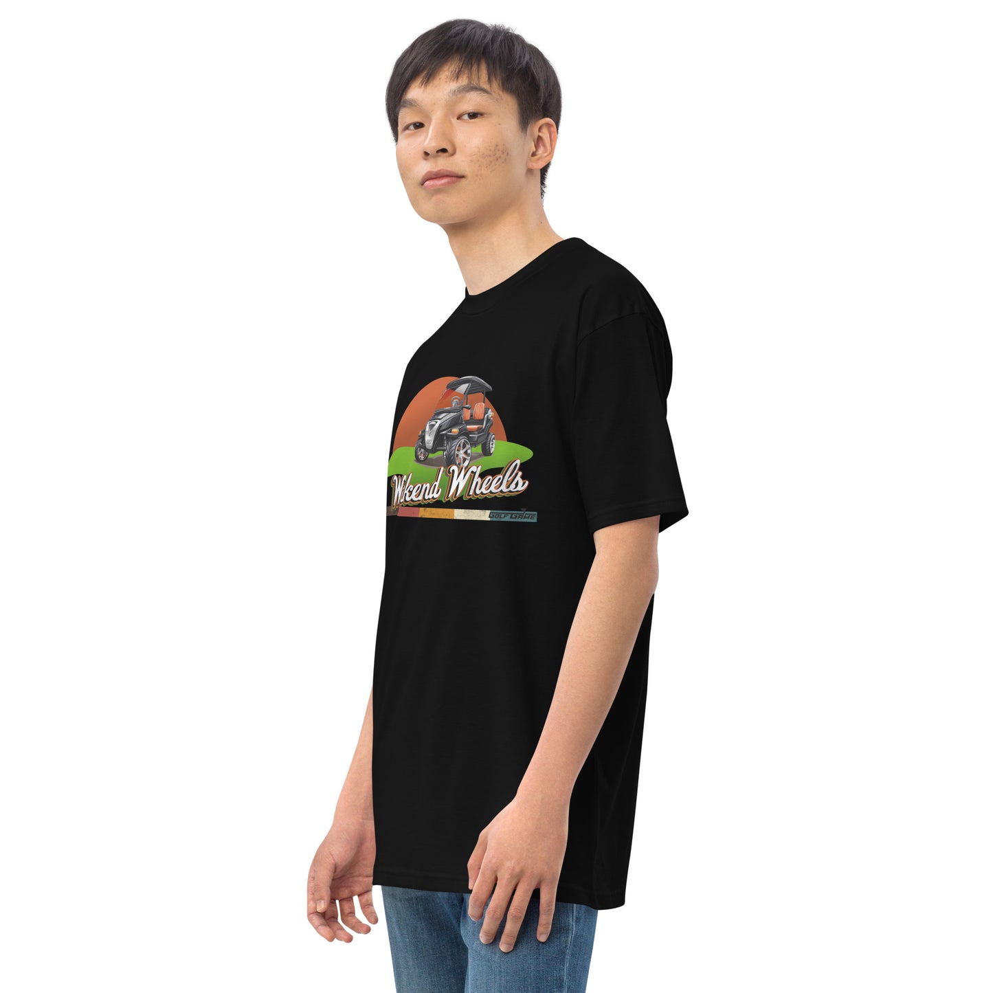 WEEKEND WHEELS -- Men’s premium heavyweight tee