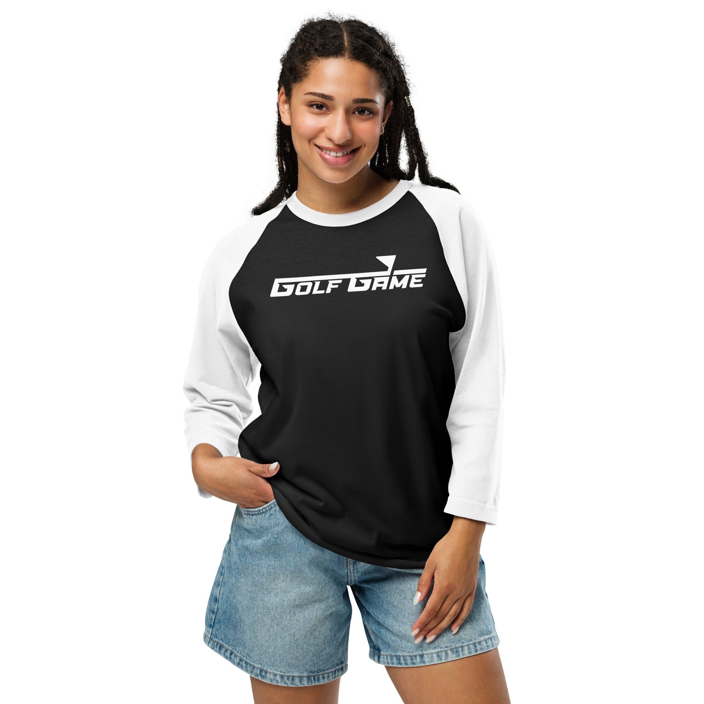 Golf Game Logo — 3/4 sleeve raglan shirt