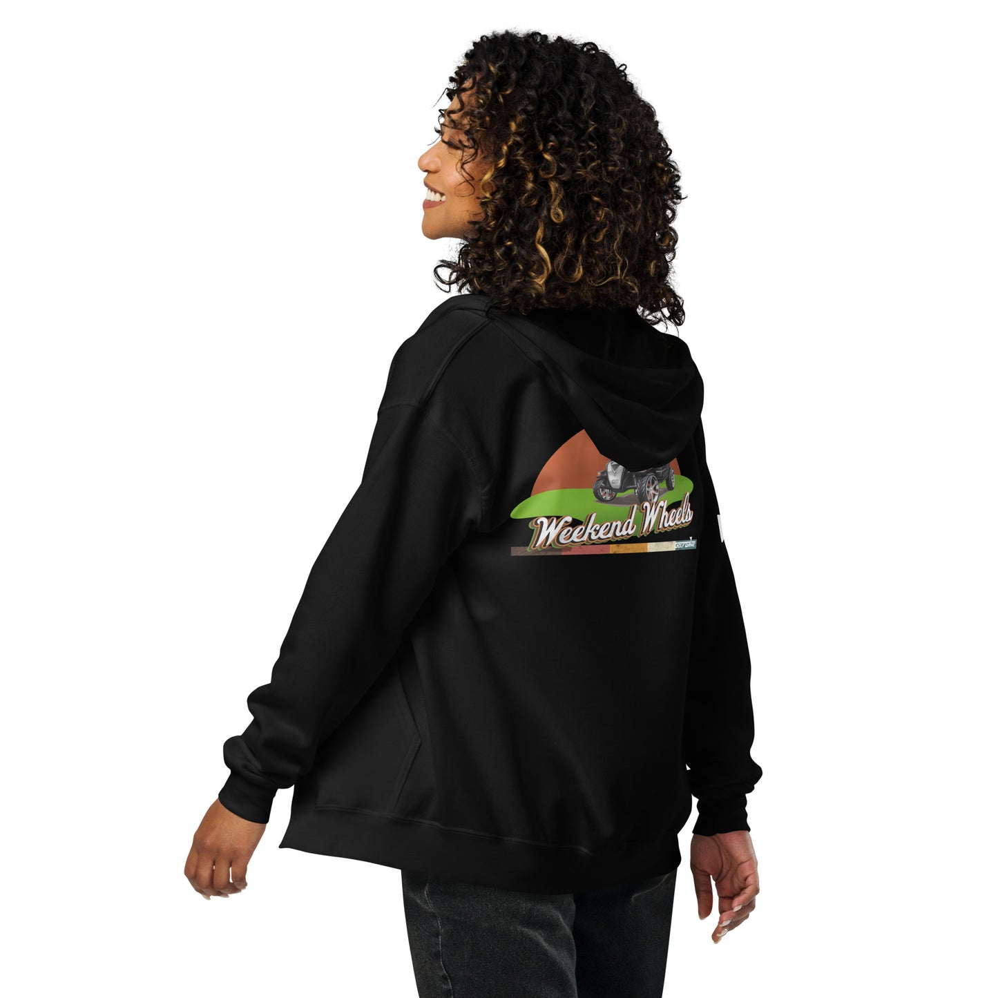 WEEKEND WHEELS - Women Golf Game heavy blend zip hoodie