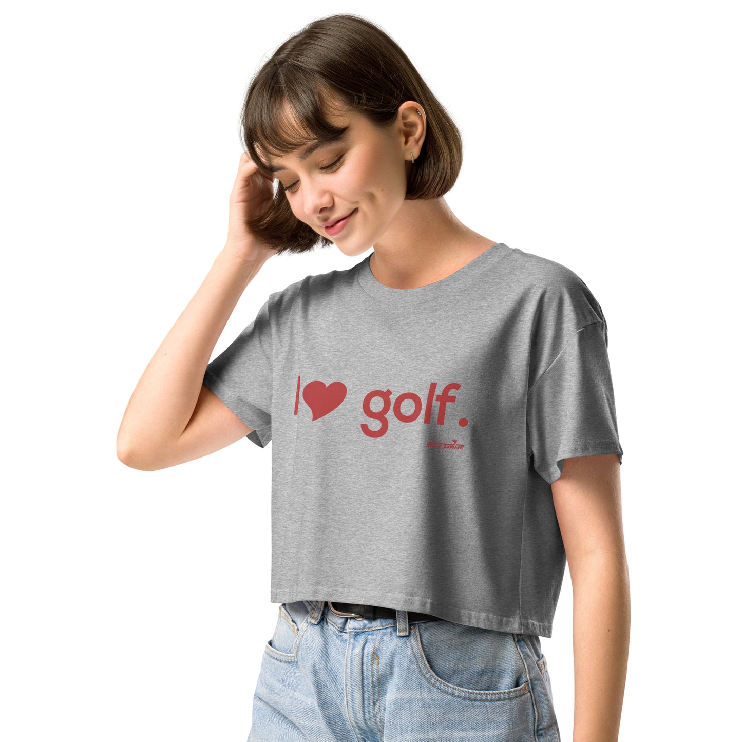 I HEART GOLF — Women’s crop top
