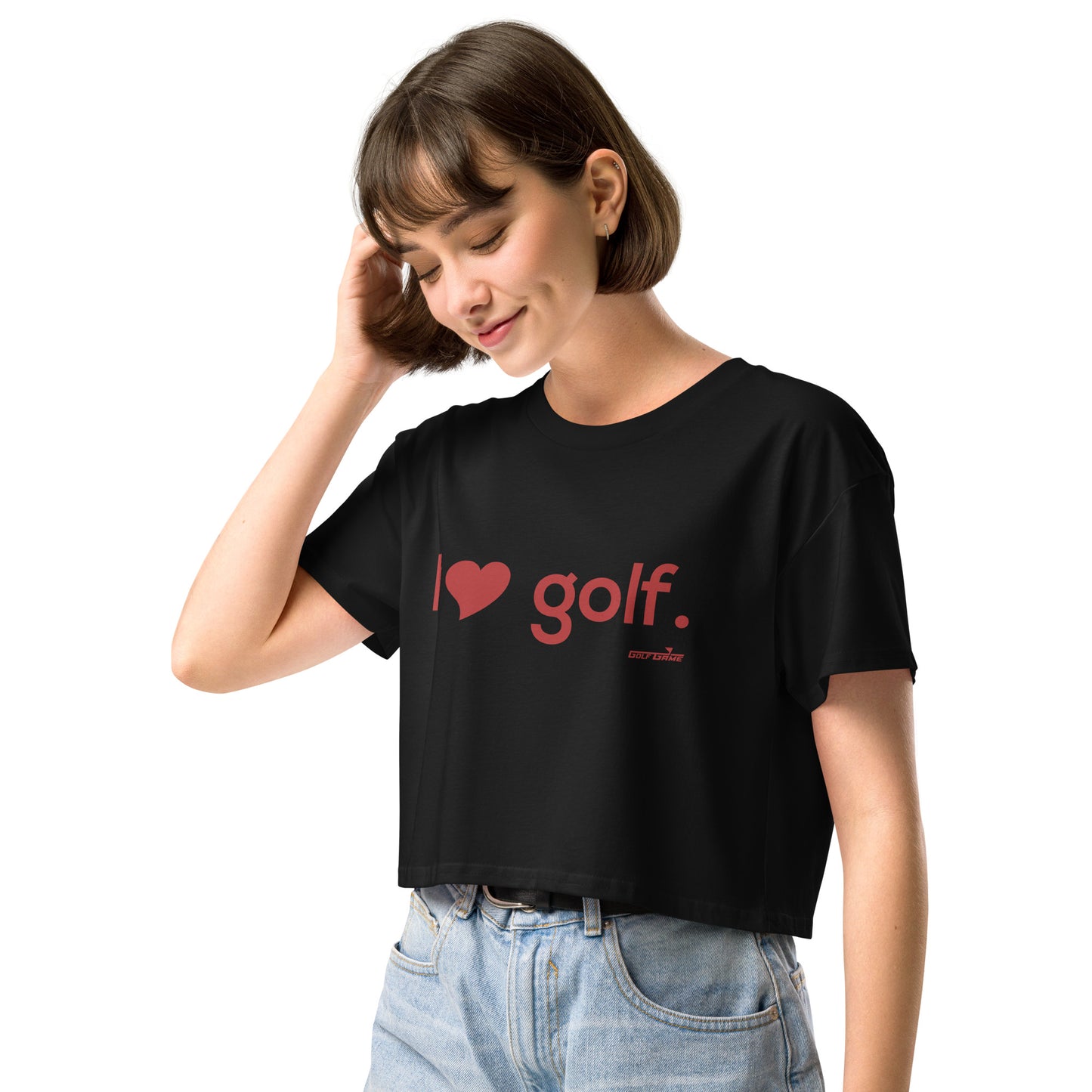 I HEART GOLF — Women’s crop top