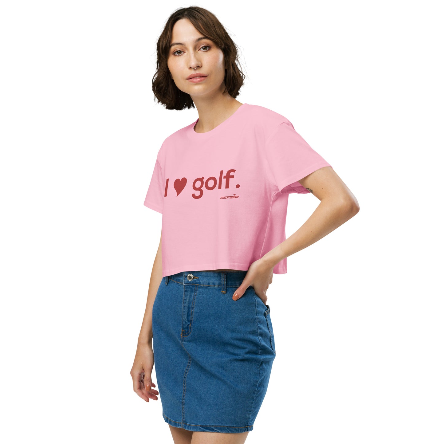 I HEART GOLF — Women’s crop top