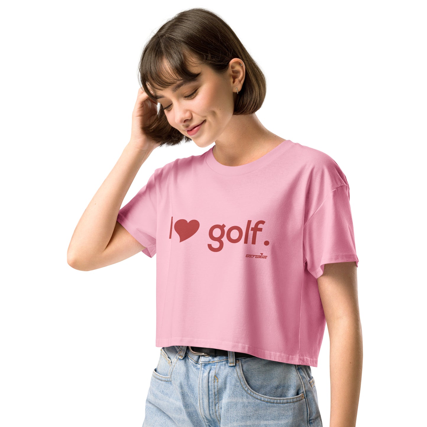 I HEART GOLF — Women’s crop top