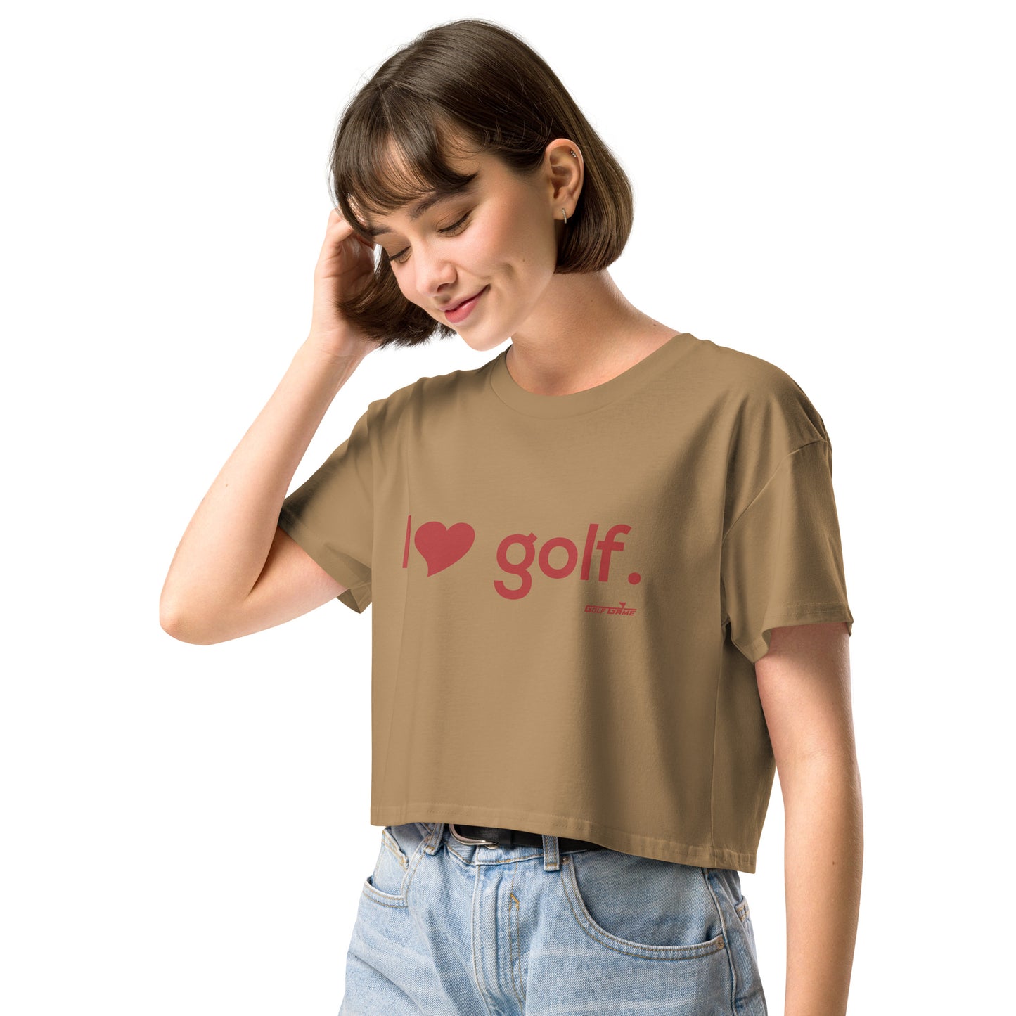 I HEART GOLF — Women’s crop top
