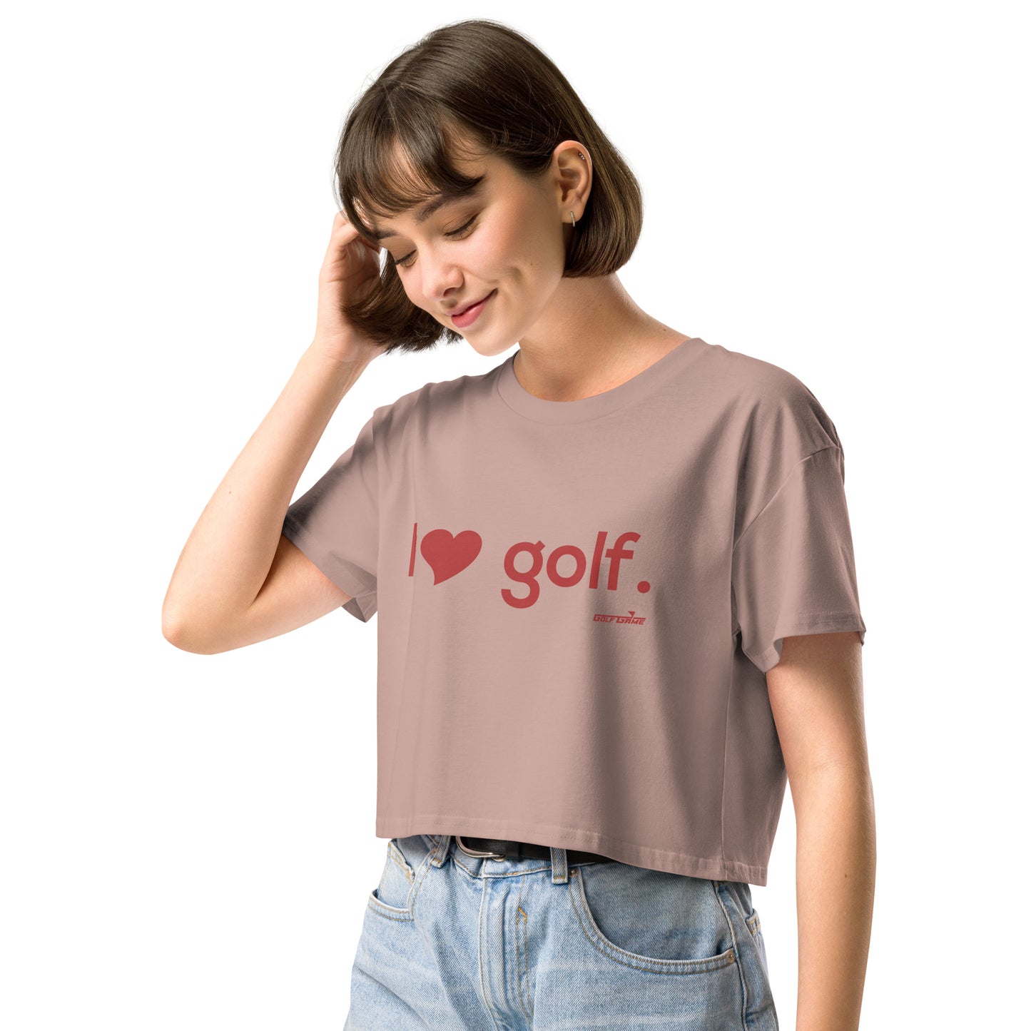 I HEART GOLF — Women’s crop top