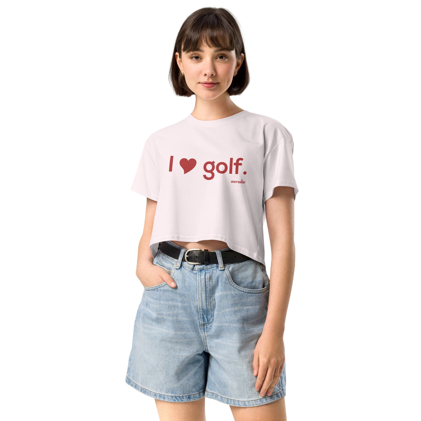 I HEART GOLF — Women’s crop top