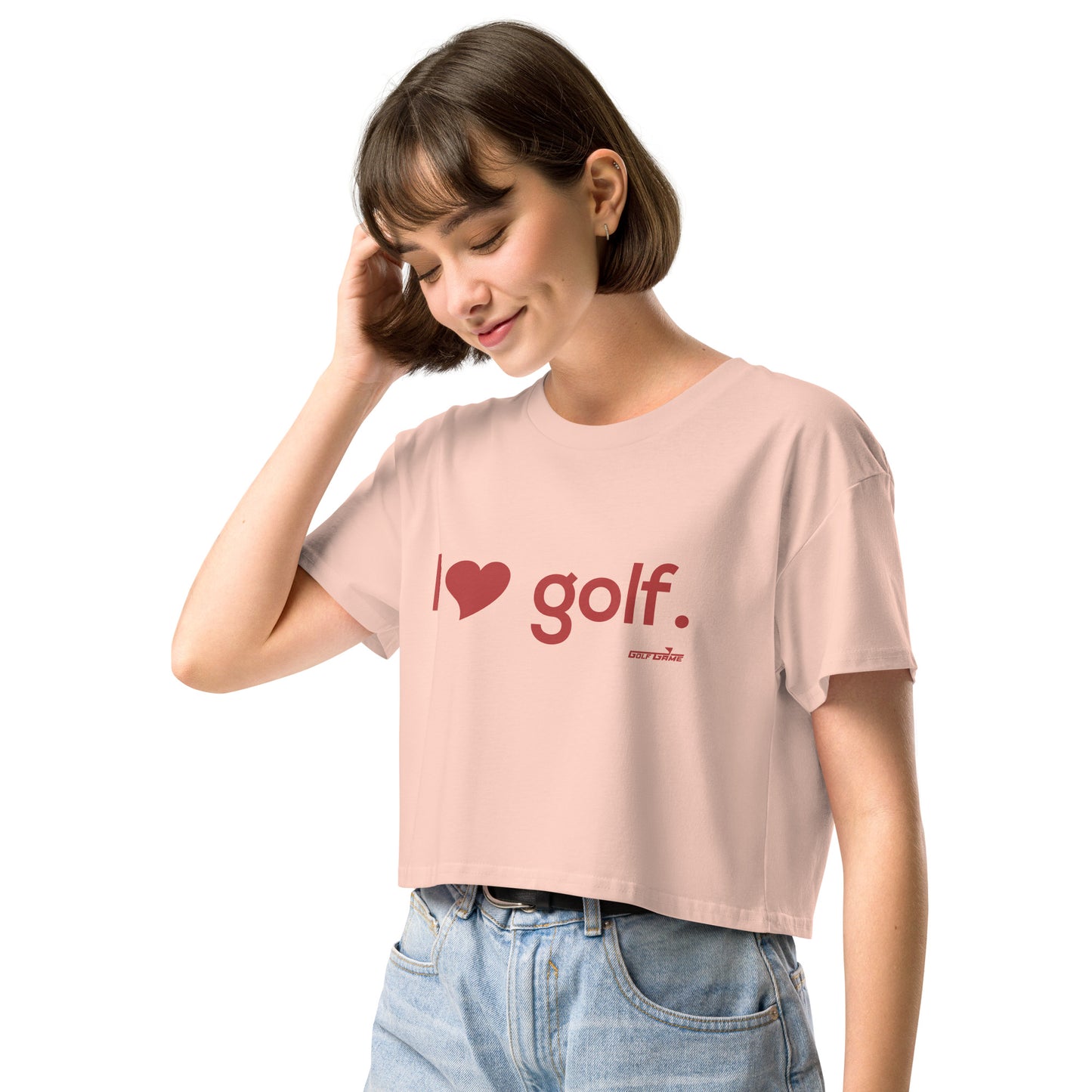 I HEART GOLF — Women’s crop top
