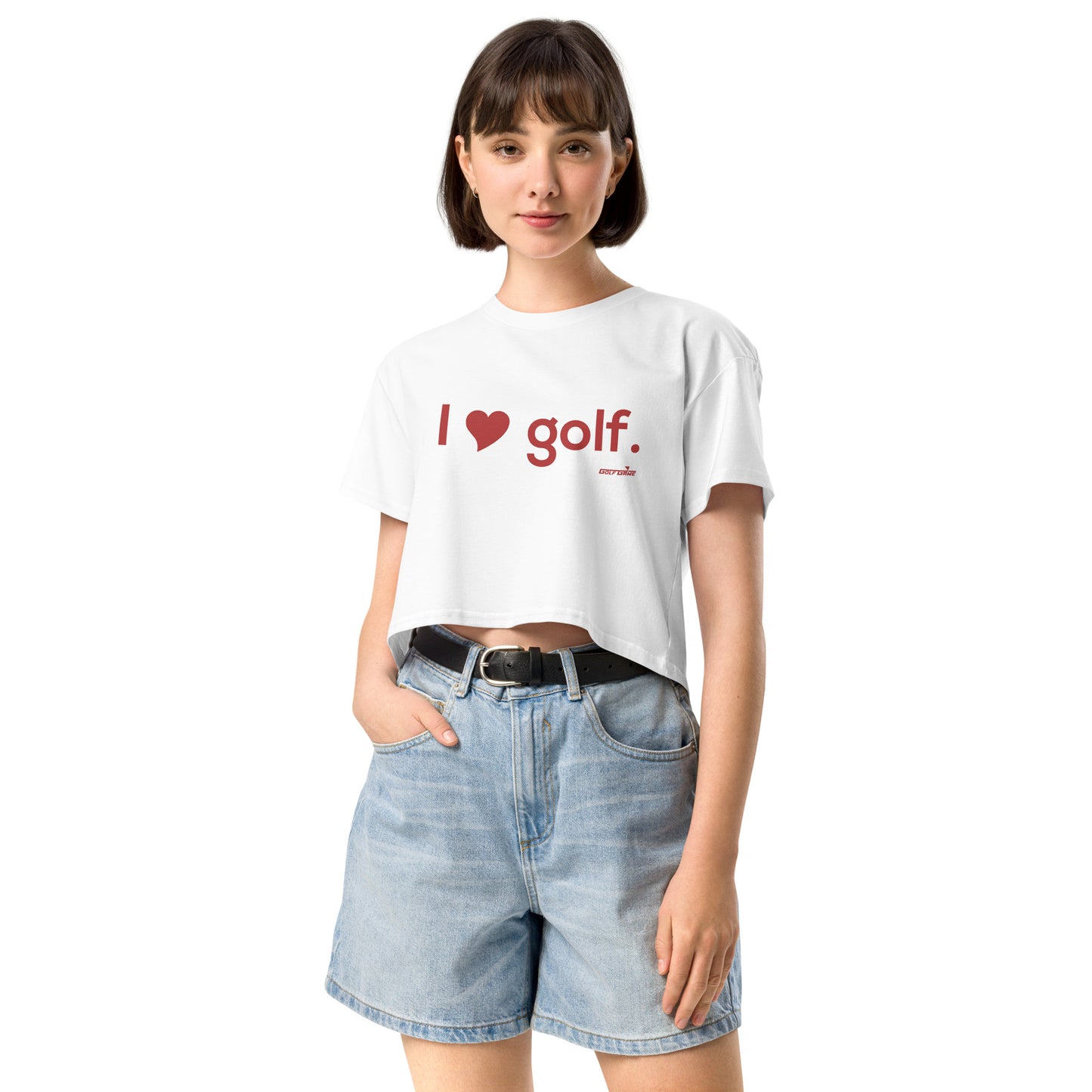 I HEART GOLF — Women’s crop top