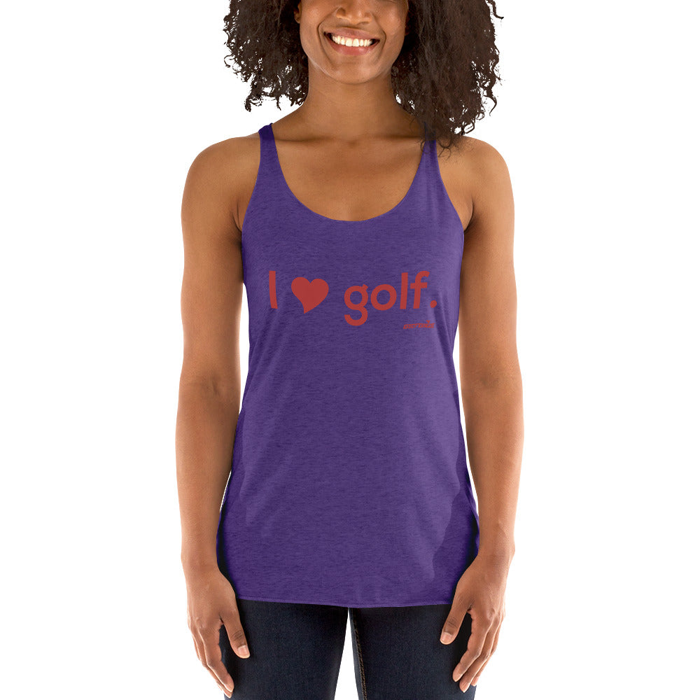 I HEART GOLF — Women's Racerback Tank