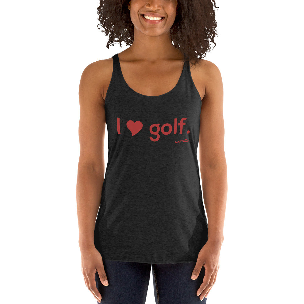 I HEART GOLF — Women's Racerback Tank
