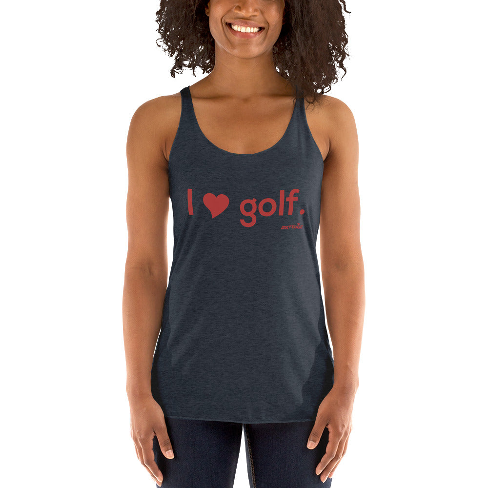 I HEART GOLF — Women's Racerback Tank