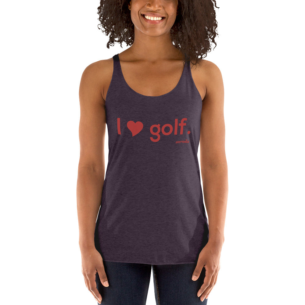 I HEART GOLF — Women's Racerback Tank