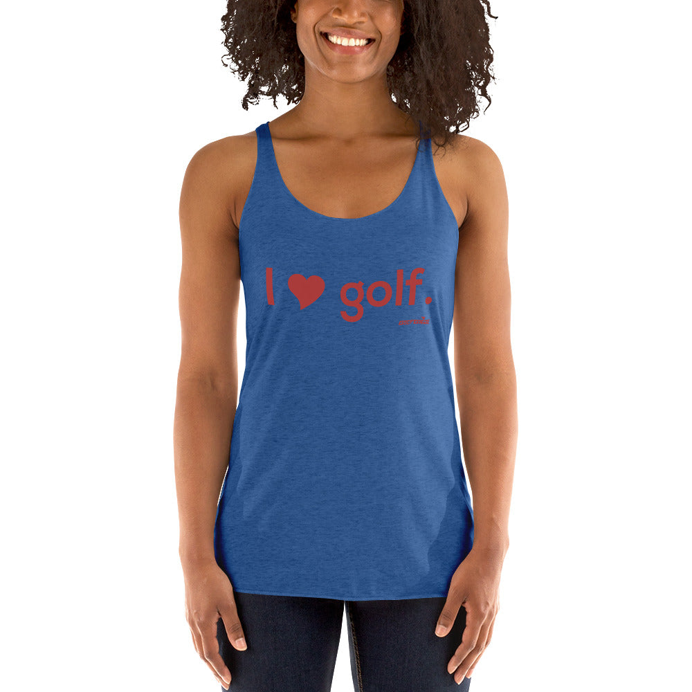 I HEART GOLF — Women's Racerback Tank