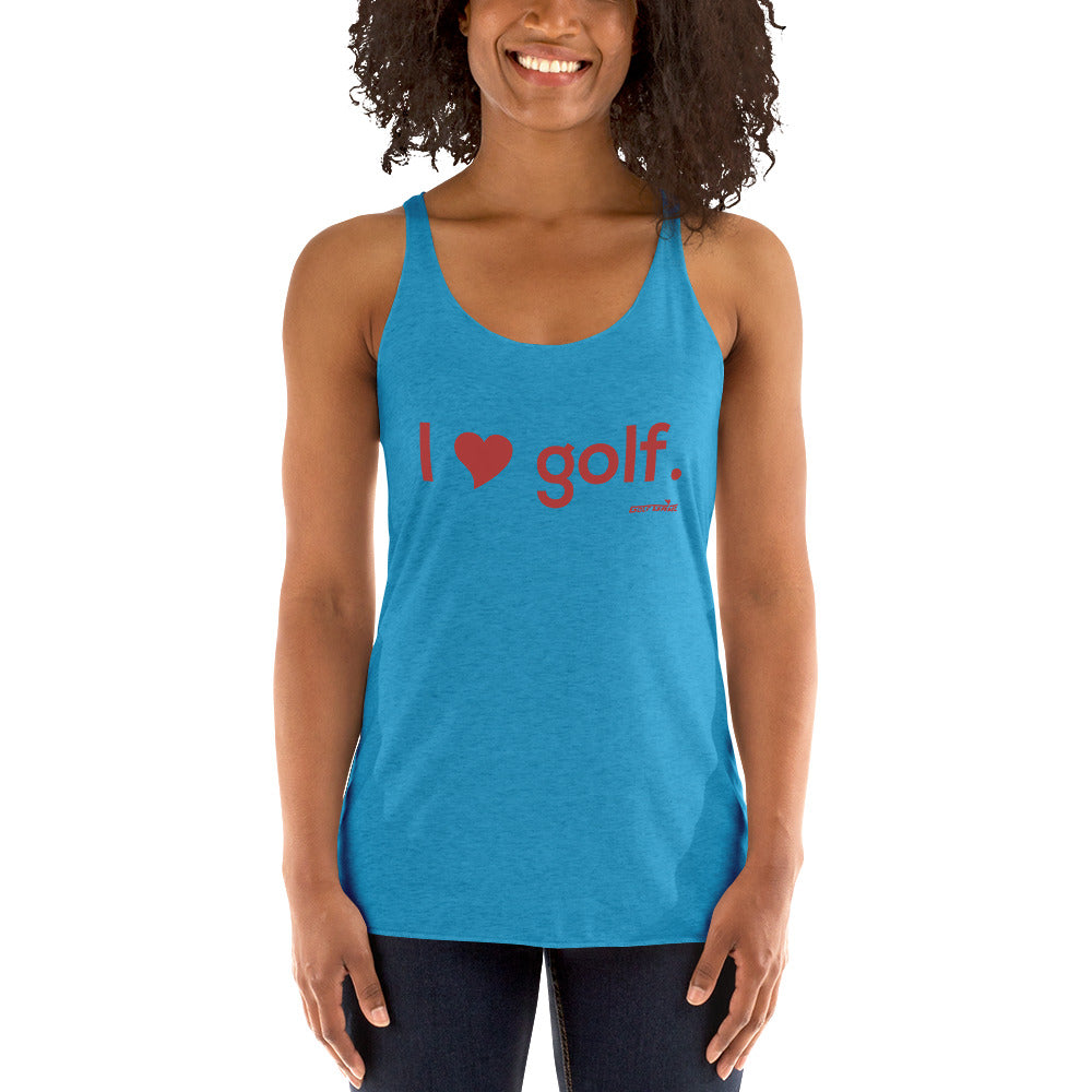 I HEART GOLF — Women's Racerback Tank