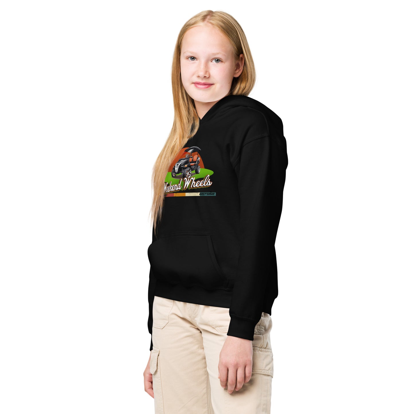 WEEKEND WHEELS — Youth heavy blend Golf Game hoodie