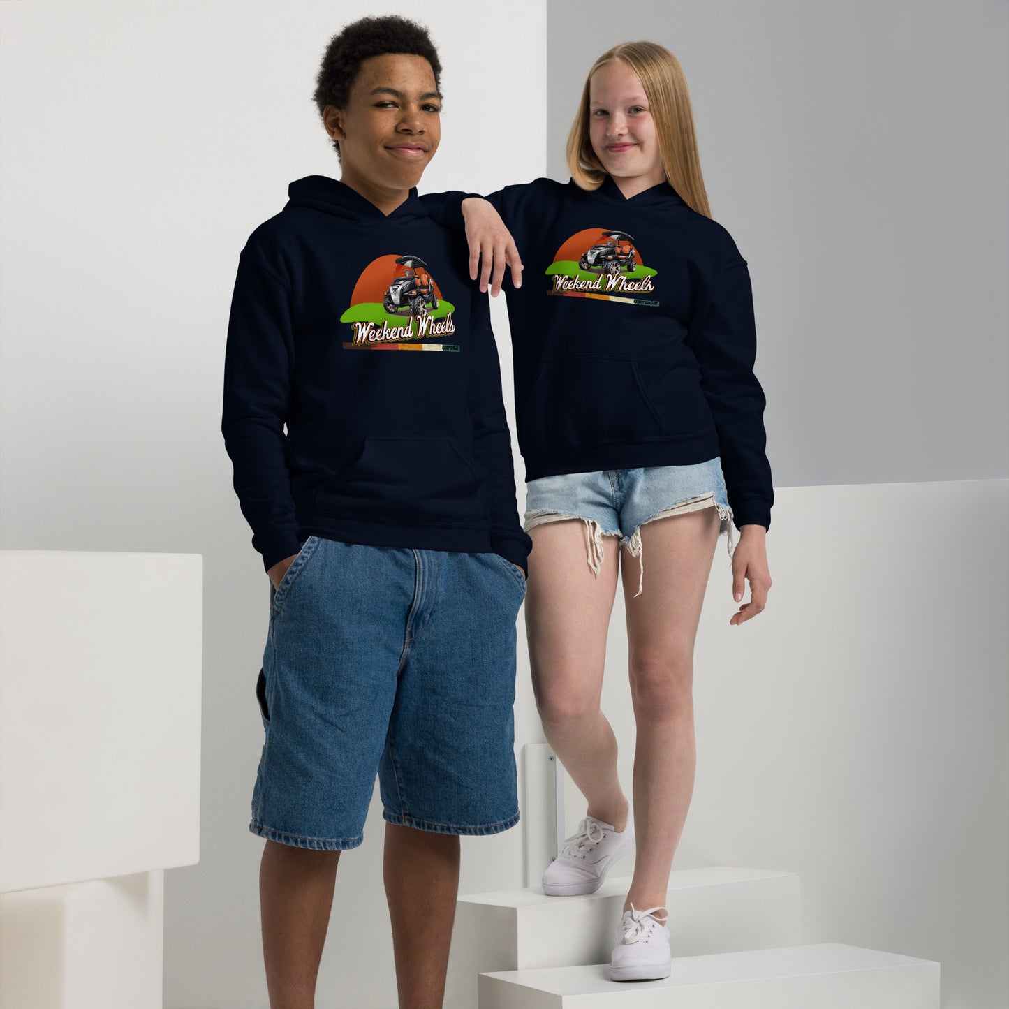 WEEKEND WHEELS — Youth heavy blend Golf Game hoodie