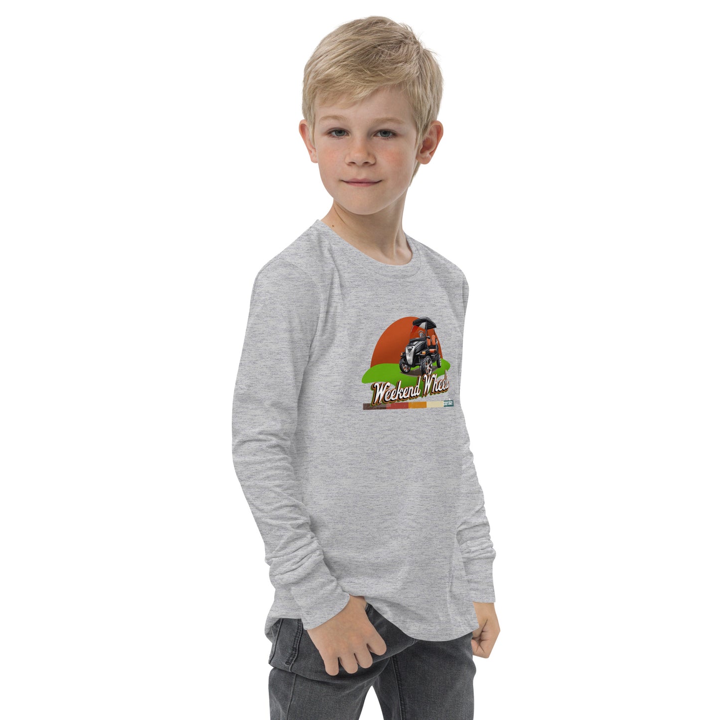 WEEKEND WHEELS — Youth long sleeve Golf Game tee