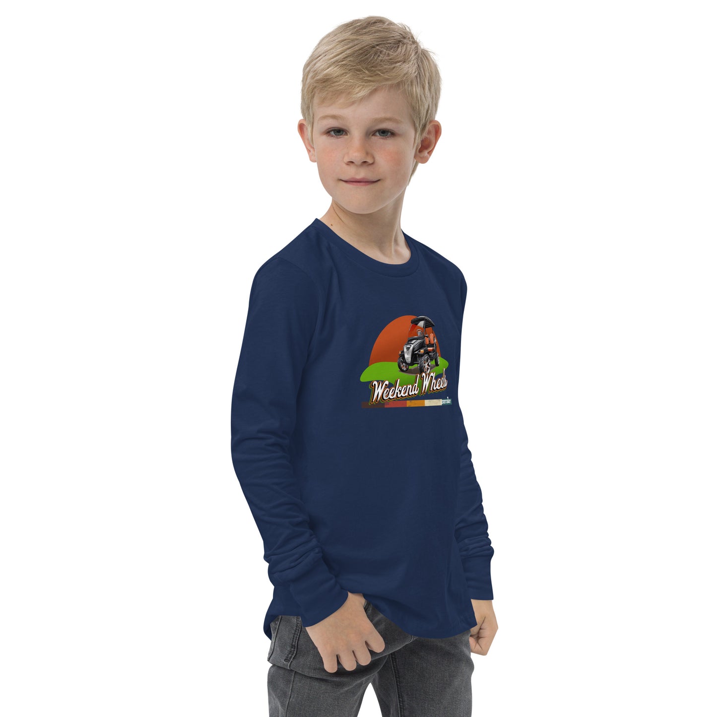WEEKEND WHEELS — Youth long sleeve Golf Game tee