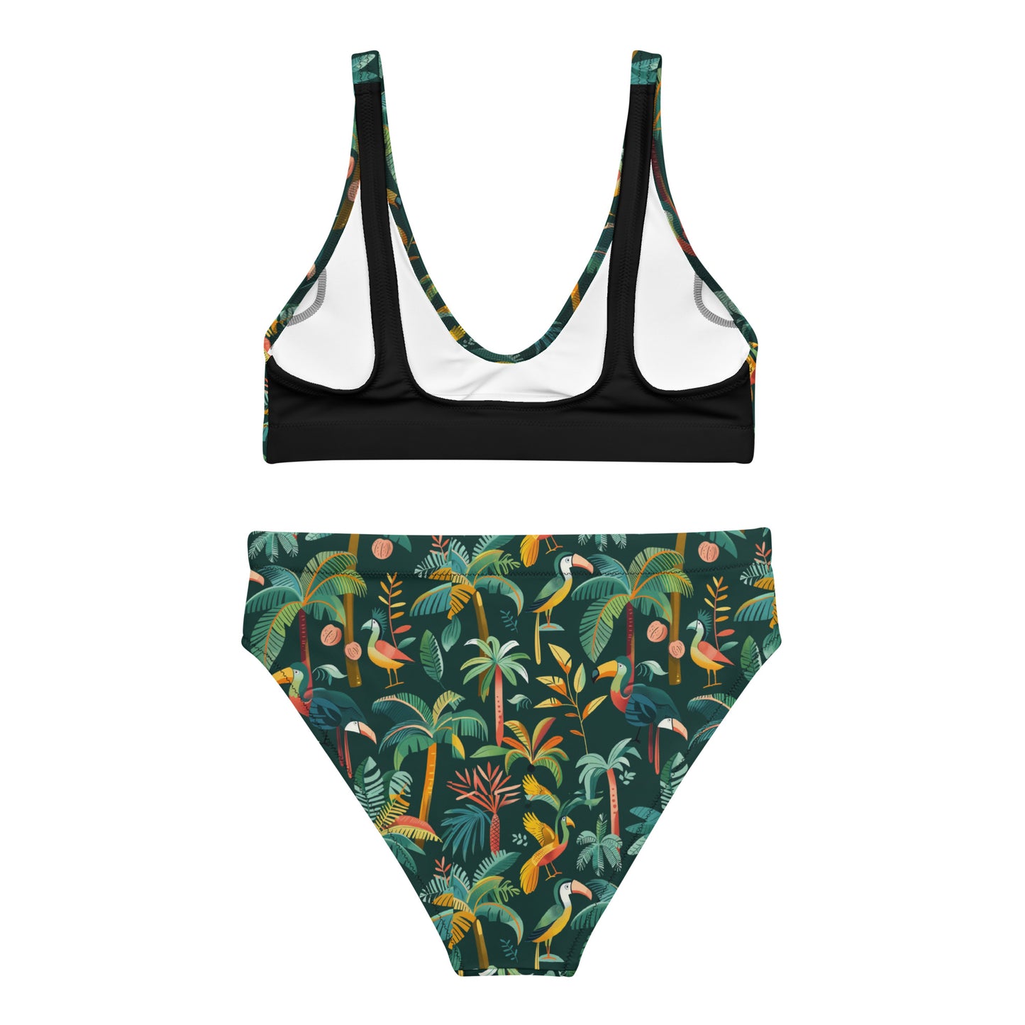 Tropical — Recycled high-waisted bikini