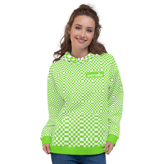 Green & White Squares — Women Hoodie