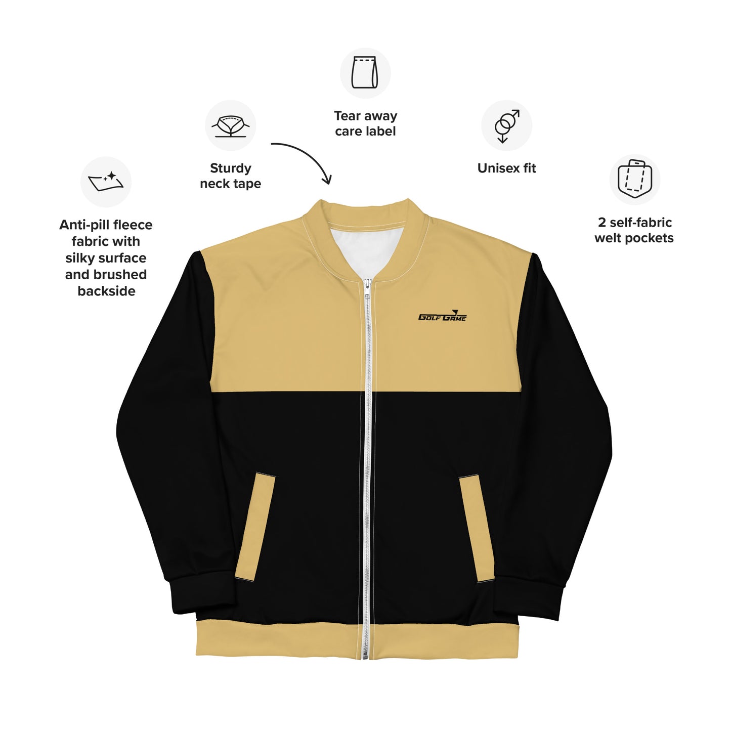 Black & Gold — Women Bomber Jacket