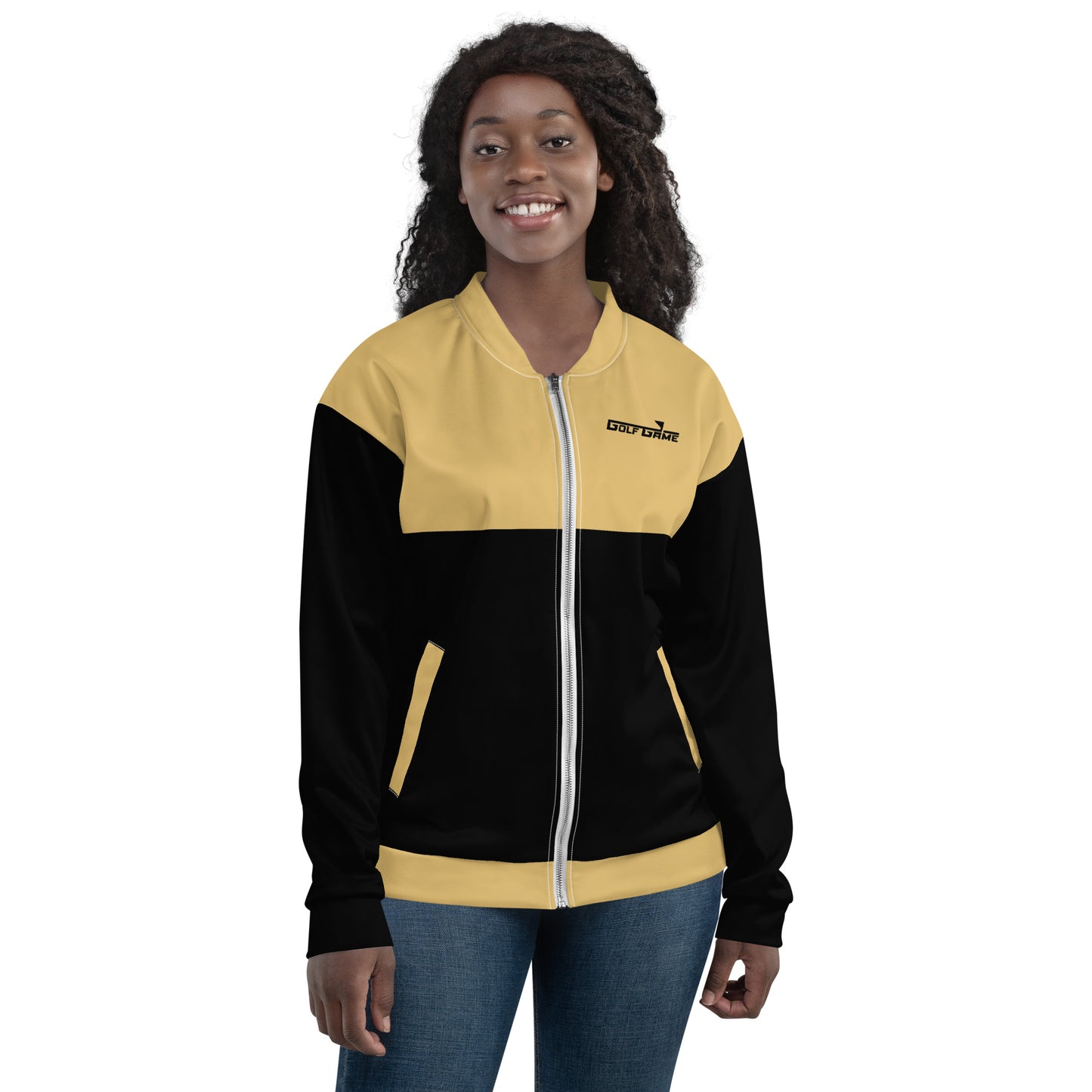 Black & Gold — Women Bomber Jacket