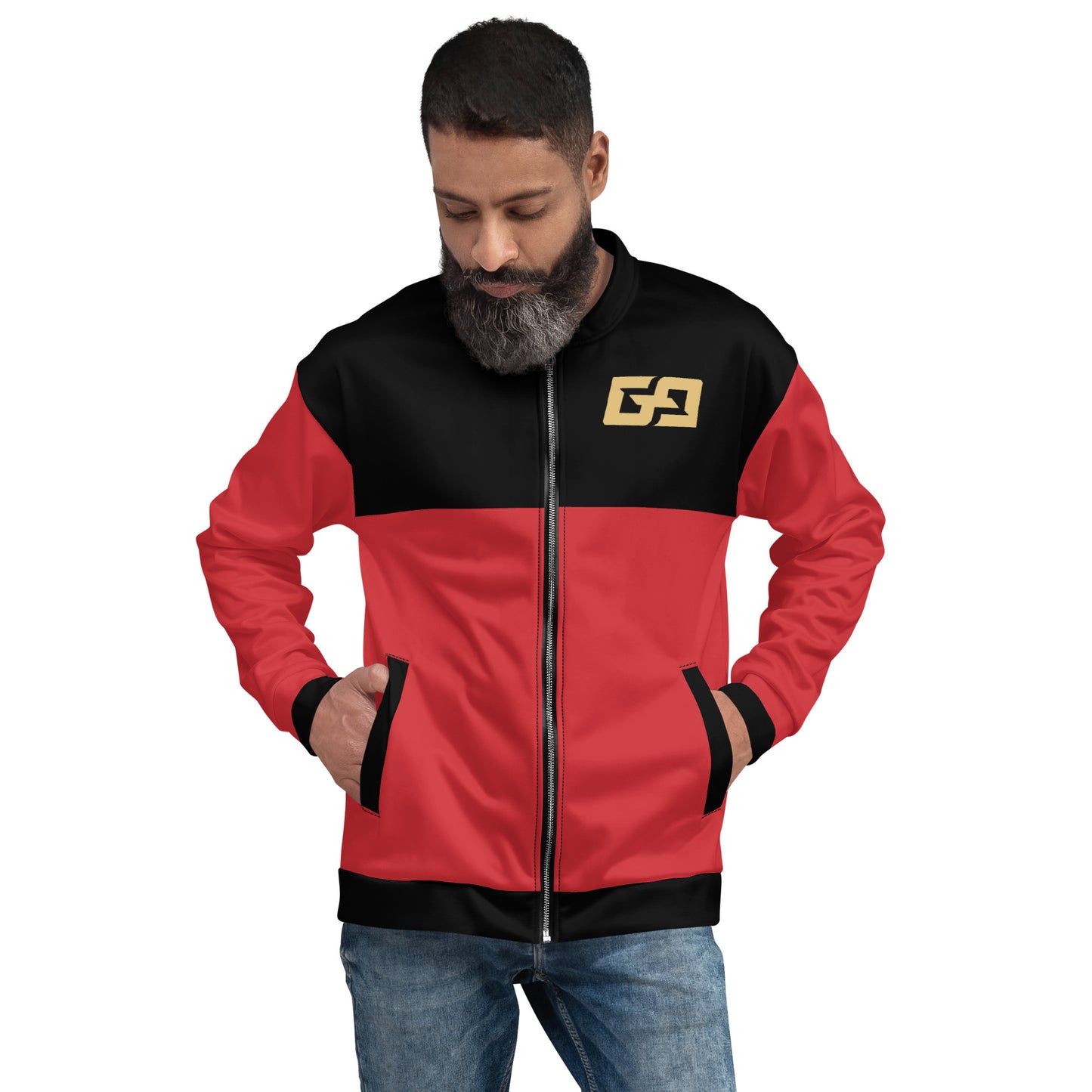 Black & Red — Men Bomber Jacket