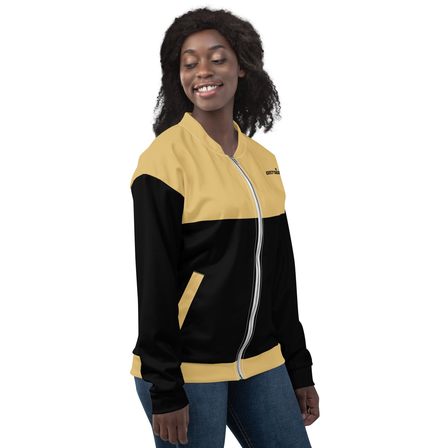 Black & Gold — Women Bomber Jacket