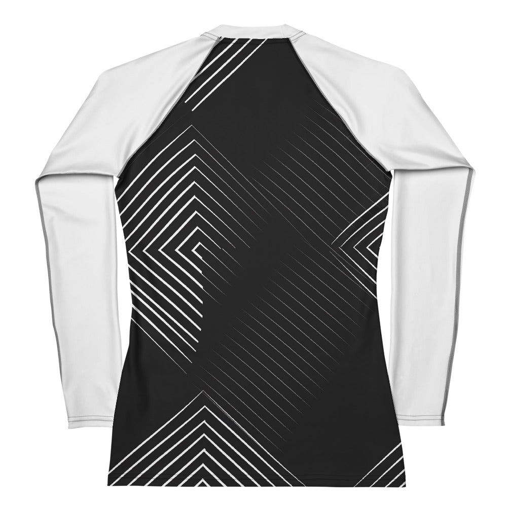 Black & White Lines — Women's Rash Guard