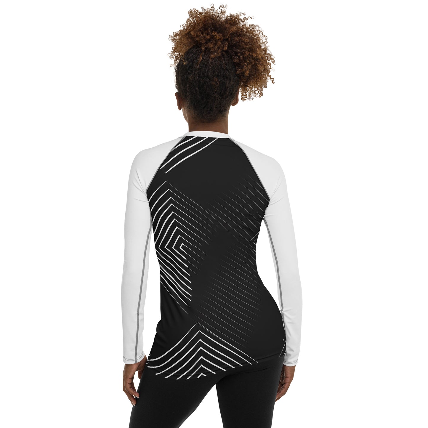 Black & White Lines — Women's Rash Guard