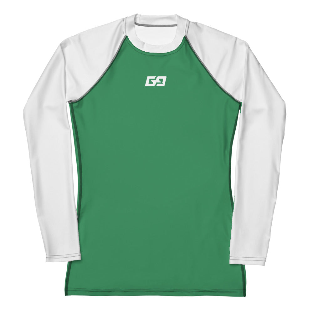 Green & White — Women's Rash Guard