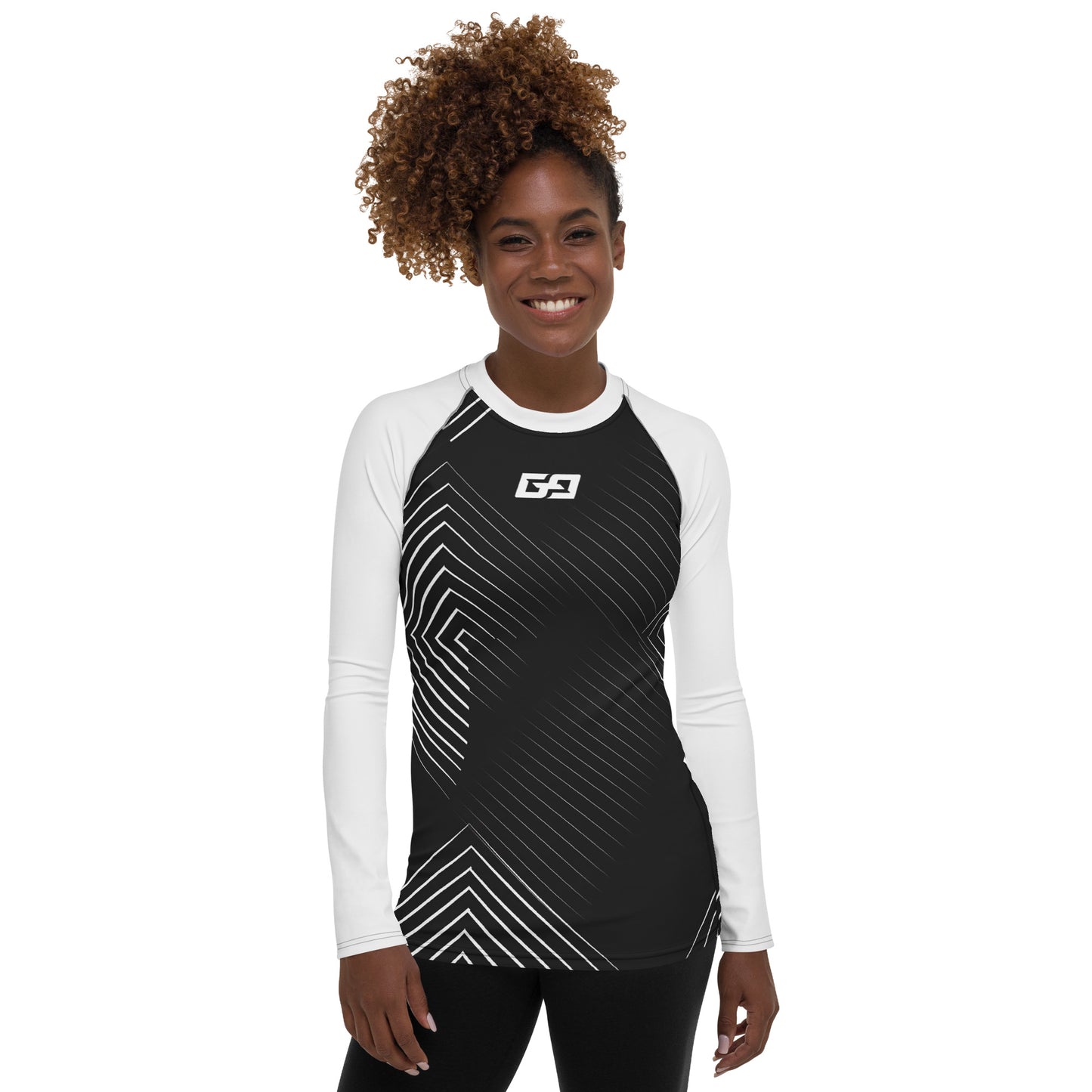 Black & White Lines — Women's Rash Guard